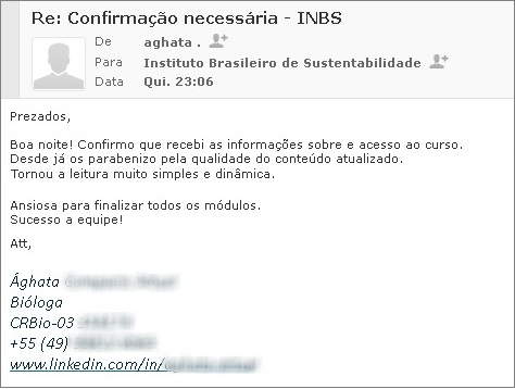 Depoimento Curso Online INBS