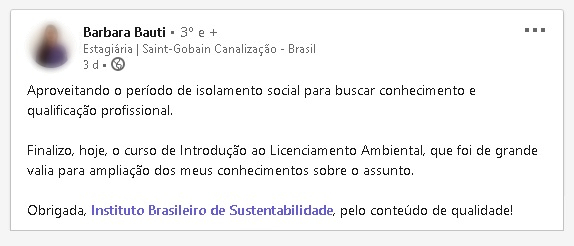 Depoimento Curso Online INBS