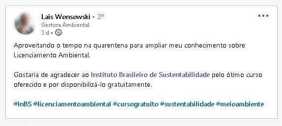 Depoimento Curso Online INBS