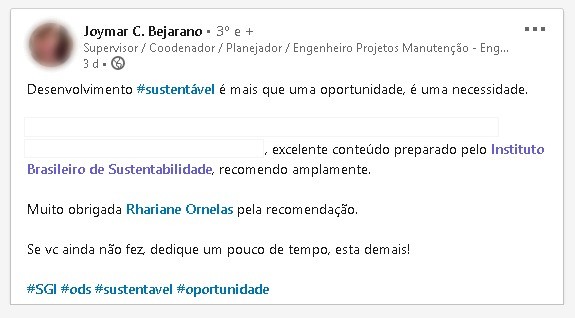 Depoimento Curso Online INBS