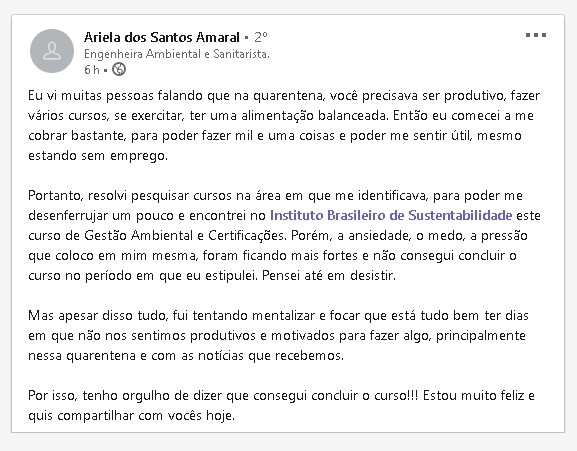 Depoimento Curso Online INBS