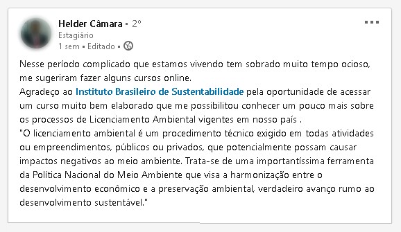 Depoimento Curso Online INBS