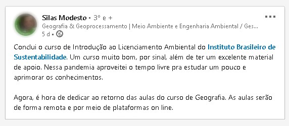 Depoimento Curso Online INBS